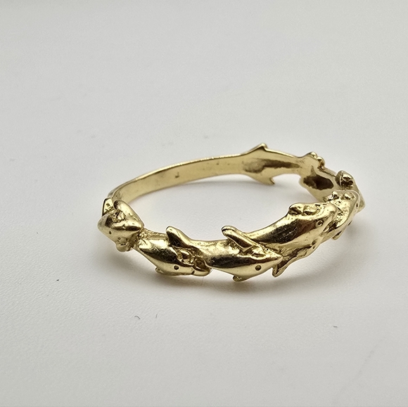 Vintage 14k Dolphin Ring - Picture 8 of 11